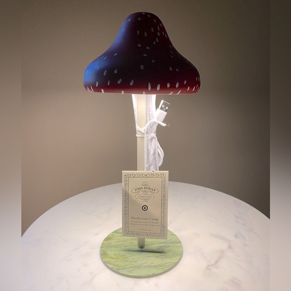 NWT John Derian Rechargeable LED Mushroom Lamp 🍄 - Picture 11 of 12